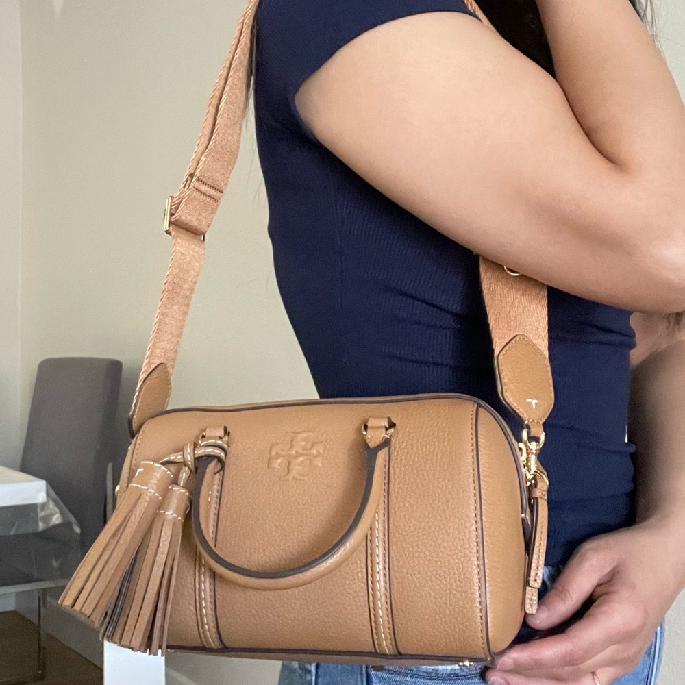 New✨  tory burch thea mini satchel  (brown) crossbody shoulder bag 146449 - Picture 13 of 14